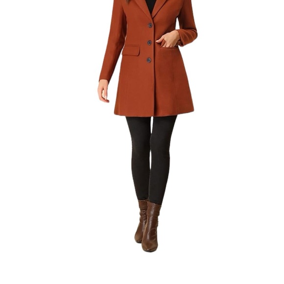 Allegra K Women's Notched Lapel Single Breasted Outwear Winter Coat Size… - Picture 6 of 12